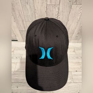 Hurley Black Cap with Teal Logo Size Large -xl